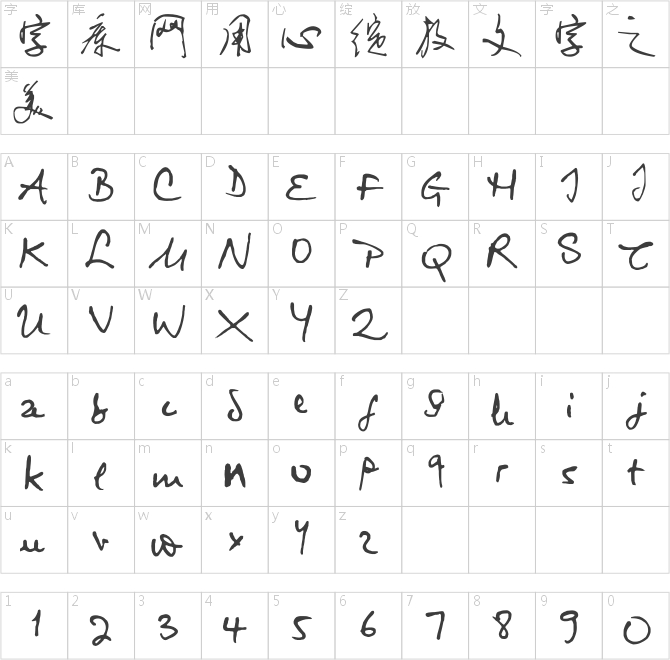 畫溪手寫草字