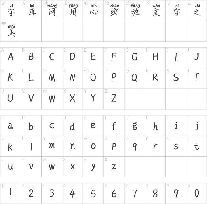 英子楷書拼音體