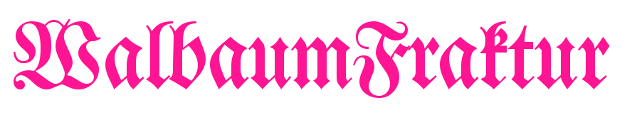 WalbaumFraktur預覽圖片