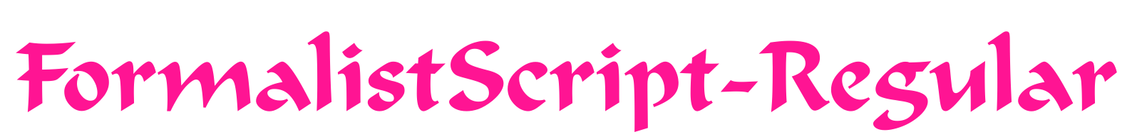 FormalistScript-Regular預覽圖片