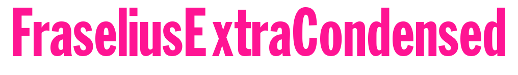 FraseliusExtraCondensed預覽圖片