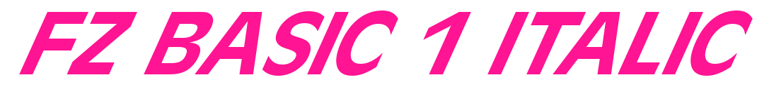 FZ BASIC 1 ITALIC預覽圖片