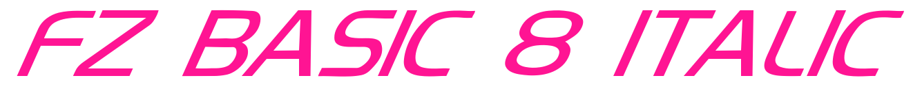 FZ BASIC 8 ITALIC預(yù)覽圖片