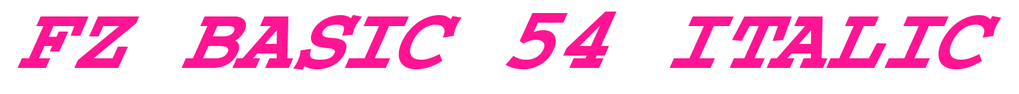 FZ BASIC 54 ITALIC