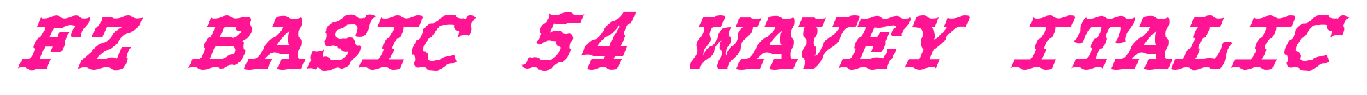 FZ BASIC 54 WAVEY ITALIC預覽圖片