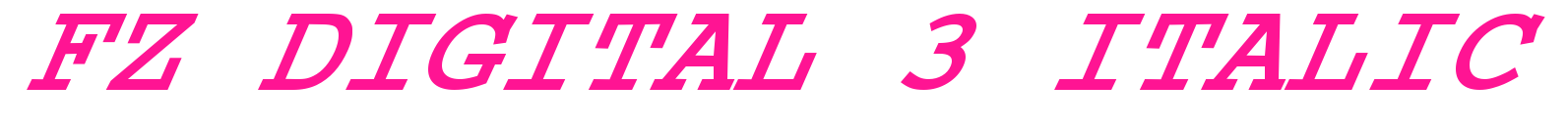 FZ DIGITAL 3 ITALIC預(yù)覽圖片