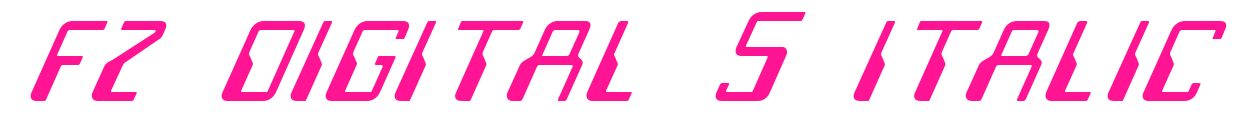 FZ DIGITAL 5 ITALIC預(yù)覽圖片