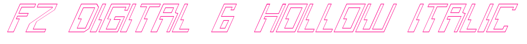 FZ DIGITAL 6 HOLLOW ITALIC預覽圖片