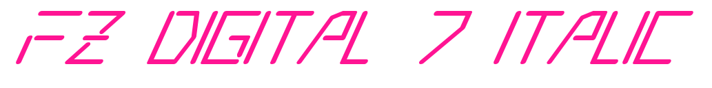 FZ DIGITAL 7 ITALIC預(yù)覽圖片