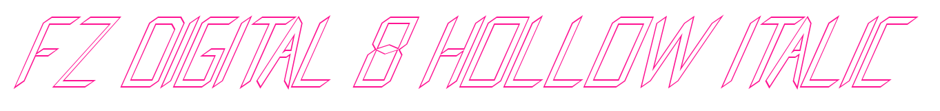 FZ DIGITAL 8 HOLLOW ITALIC預覽圖片