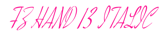 FZ HAND 13 ITALIC預(yù)覽圖片