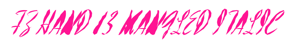 FZ HAND 13 MANGLED ITALIC