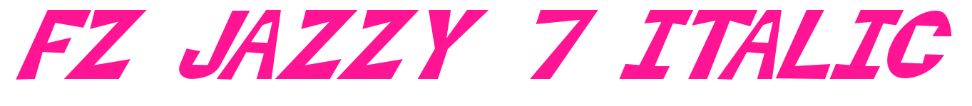 FZ JAZZY 7 ITALIC預(yù)覽圖片