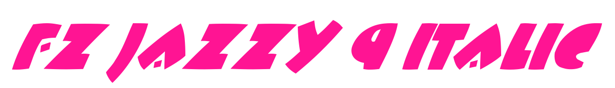 FZ JAZZY 9 ITALIC預覽圖片