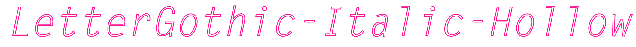 LetterGothic-Italic-Hollow預覽圖片