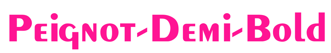 Peignot-Demi-Bold預覽圖片