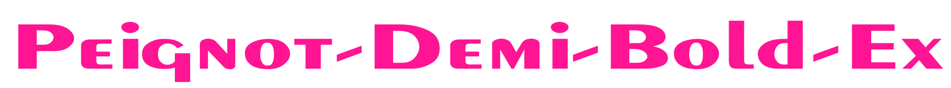 Peignot-Demi-Bold-Ex預覽圖片