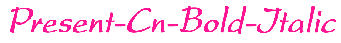 Present-Cn-Bold-Italic預覽圖片