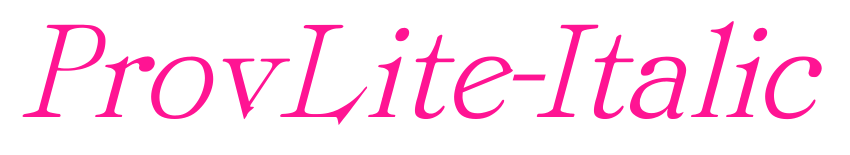 ProvLite-Italic預覽圖片
