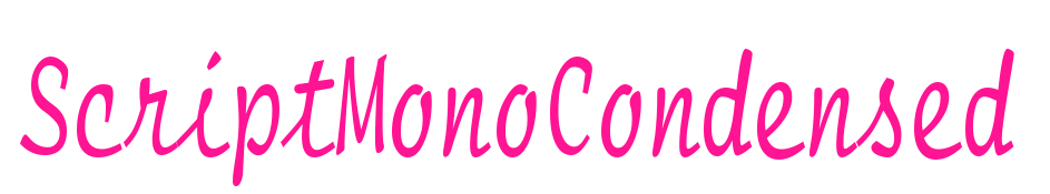 ScriptMonoCondensed預(yù)覽圖片