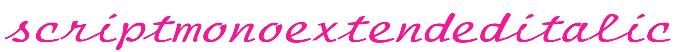 scriptmonoextendeditalic預(yù)覽圖片