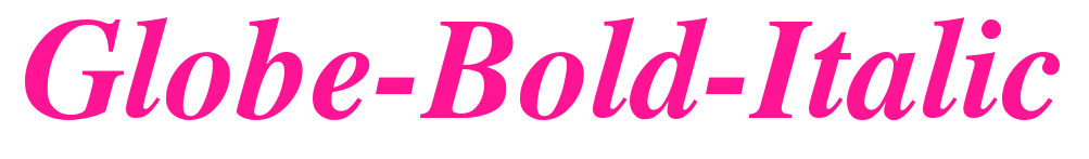 Globe-Bold-Italic預覽圖片