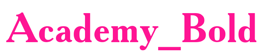 Academy_Bold預(yù)覽圖片