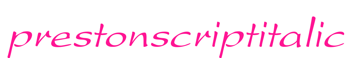 prestonscriptitalic預覽圖片