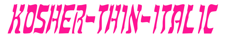 Kosher-Thin-Italic預(yù)覽圖片