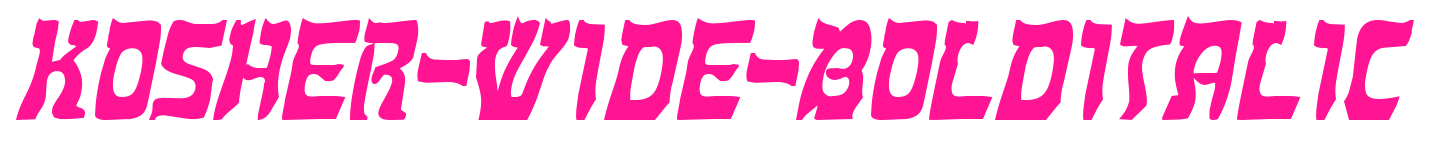 Kosher-Wide-BoldItalic預(yù)覽圖片