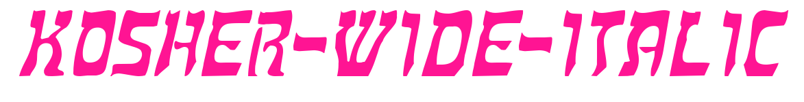 Kosher-Wide-Italic預(yù)覽圖片