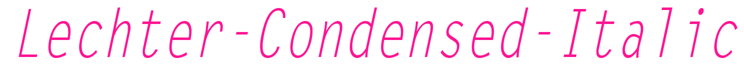 Lechter-Condensed-Italic預覽圖片
