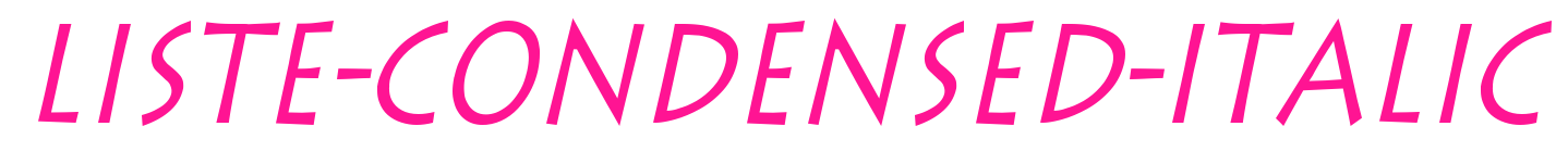 Liste-Condensed-Italic預覽圖片