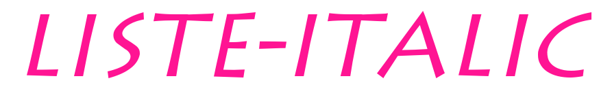 Liste-Italic預覽圖片