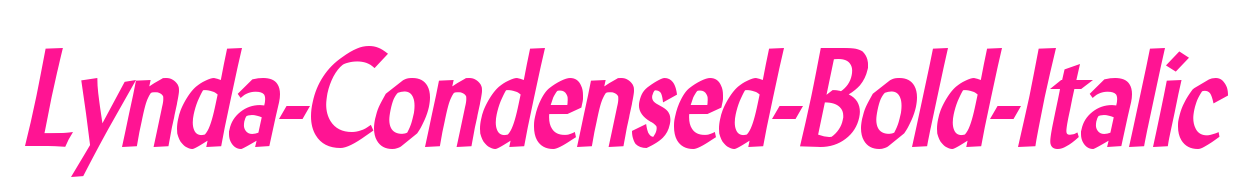 Lynda-Condensed-Bold-Italic預(yù)覽圖片