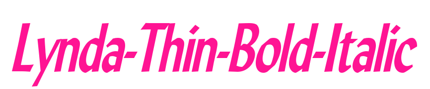 Lynda-Thin-Bold-Italic預(yù)覽圖片