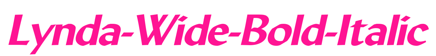 Lynda-Wide-Bold-Italic預覽圖片