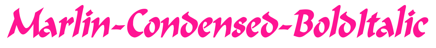 Marlin-Condensed-BoldItalic預覽圖片