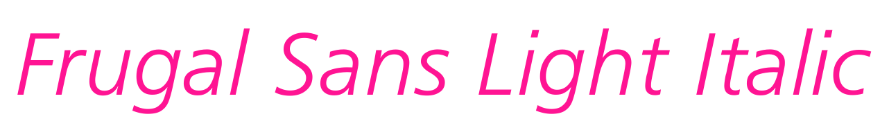 Frugal Sans Light Italic預(yù)覽圖片
