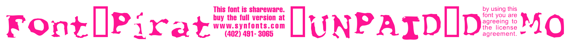 Font-Pirate-UNPAID-DEMO預覽圖片