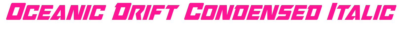 Oceanic Drift Condensed Italic預(yù)覽圖片