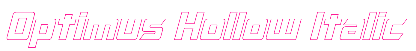 Optimus Hollow Italic預(yù)覽圖片