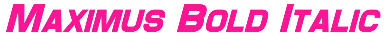Maximus Bold Italic預覽圖片