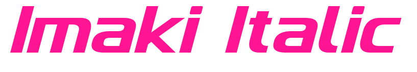Imaki Italic預(yù)覽圖片
