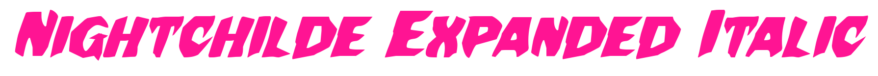 Nightchilde Expanded Italic預覽圖片