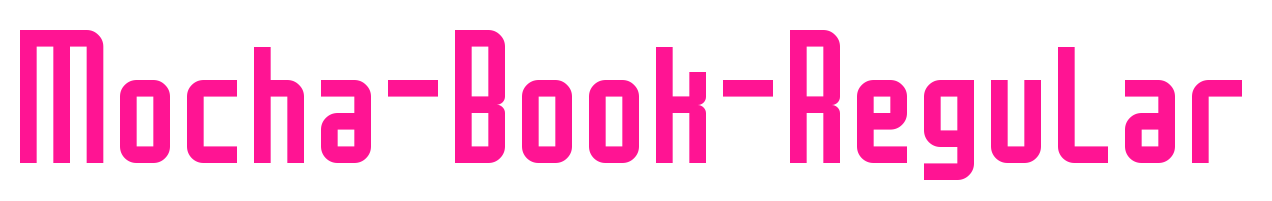 Mocha-Book-Regular預(yù)覽圖片