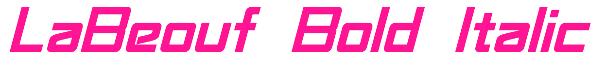 LaBeouf Bold Italic預覽圖片