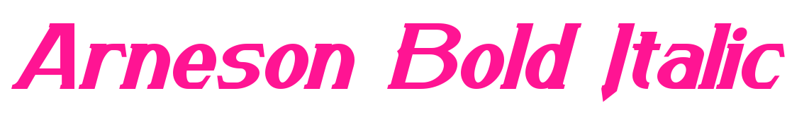 Arneson Bold Italic預覽圖片