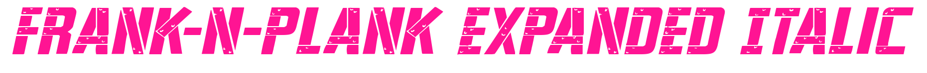 Frank-n-Plank Expanded Italic預覽圖片