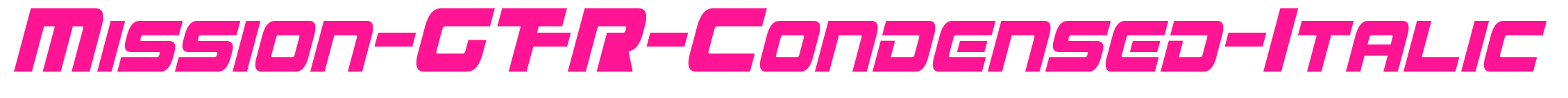 Mission-GT-R-Condensed-Italic預覽圖片